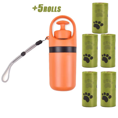 Portable Dog Pooper Scooper Outdoor Pet Waste Pick-Up Cleaner Built-In Garbage Bag Handheld Pet Poop Grabber No Touch Design